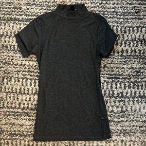 Women's Grey Black Short Sleeve Top